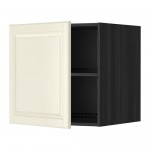 МЕТОД Верх шкаф на холодильн/морозильн - под дерево черный, Будбин белый с оттенком, 60x60 см