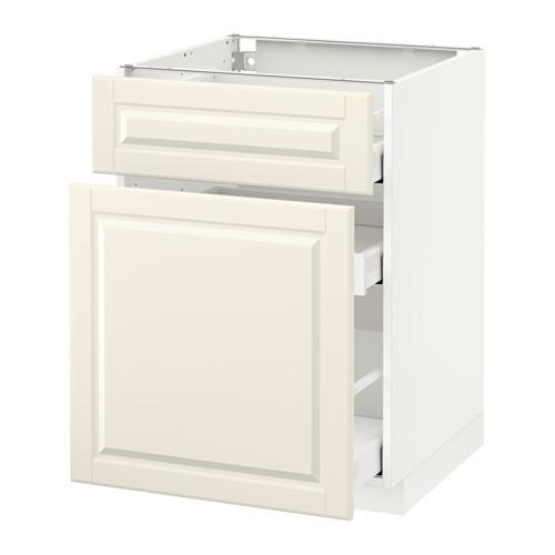 МЕТОД / МАКСИМЕРА Напольн шкаф/выдвижн секц/ящик - белый, Будбин белый с оттенком, 60x60 см