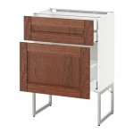 МЕТОД / МАКСИМЕРА Напольн шкаф 2фронт пнл/2низ/1вс ящ - белый, Филипстад коричневый, 60x37x60 см МЕТОД / МАКСИМЕРА Напольн шкаф 2фронт пнл/2низ/1вс ящ - белый, Филипстад коричневый, 60x37x60 см