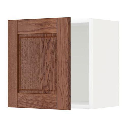 МЕТОД Шкаф навесной - белый, Филипстад коричневый, 40x40 см