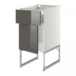 МЕТОД / ФОРВАРА Напольный шкаф с ящиком/дверью - 40x60x60 см, Рингульт глянцевый серый, белый МЕТОД / ФОРВАРА Напольный шкаф с ящиком/дверью - 40x60x60 см, Рингульт глянцевый серый, белый