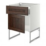 МЕТОД / ФОРВАРА Напольный шкаф с ящиком/дверью - 60x60x60 см, Эдсерум под дерево коричневый, белый МЕТОД / ФОРВАРА Напольный шкаф с ящиком/дверью - 60x60x60 см, Эдсерум под дерево коричневый, белый