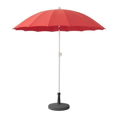 САМСО / ЛОКО Зонт от солнца с опорой - наклонный красный/серый