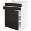 МЕТОД / МАКСИМЕРА Нап шк д/вар панели/дв/2фасада/1ящ - белый, Кунгсбакка антрацит