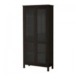 ХЕМНЭС Шкаф-витрина - черно-коричневый ХЕМНЭС Шкаф-витрина - черно-коричневый