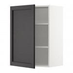 МЕТОД Шкаф навесной с полкой - белый, Лерх черная морилка, 60x80 см МЕТОД Шкаф навесной с полкой - белый, Лерх черная морилка, 60x80 см