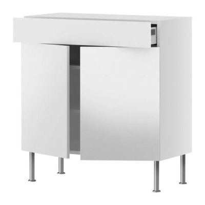 ФАКТУМ Напол шкаф/полки/ящик/2двери - Абстракт белый, 80x37 см ФАКТУМ Напол шкаф/полки/ящик/2двери - Абстракт белый, 80x37 см