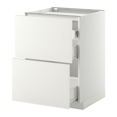 МЕТОД / ФОРВАРА Напольн шкаф/2 фронт пнл/3 ящика - белый, Хэггеби белый, 60x60 см МЕТОД / ФОРВАРА Напольн шкаф/2 фронт пнл/3 ящика - белый, Хэггеби белый, 60x60 см