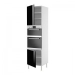 ФАКТУМ Выс шкаф д/двойн дхвк DOV8/2+2двр - Абстракт черный