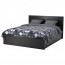 МАЛЬМ Кровать с подъемным механизмом - черно-коричневый, 180x200 см