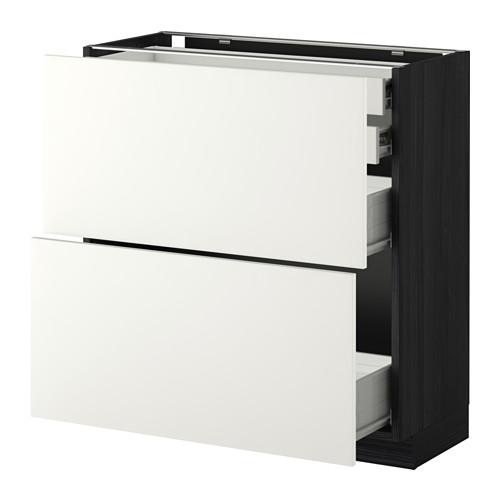 МЕТОД / ФОРВАРА Нплн шк 2фрнт/2низк/2 выс/2срдн ящ - под дерево черный, Хэггеби белый, 80x37 см МЕТОД / ФОРВАРА Нплн шк 2фрнт/2низк/2 выс/2срдн ящ - под дерево черный, Хэггеби белый, 80x37 см