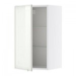ФАКТУМ Навесной шкаф со стеклянной дверью - Рубрик белое стекло, 30x92 см