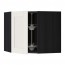 METOD угл нвсн шкф с вращающ секц черный/Сэведаль белый 68x60 см