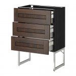 МЕТОД / МАКСИМЕРА Нплн шк 3 фрнт/3 средн ящика - под дерево черный, Эдсерум под дерево коричневый, 60x37x60 см МЕТОД / МАКСИМЕРА Нплн шк 3 фрнт/3 средн ящика - под дерево черный, Эдсерум под дерево коричневый, 60x37x60 см