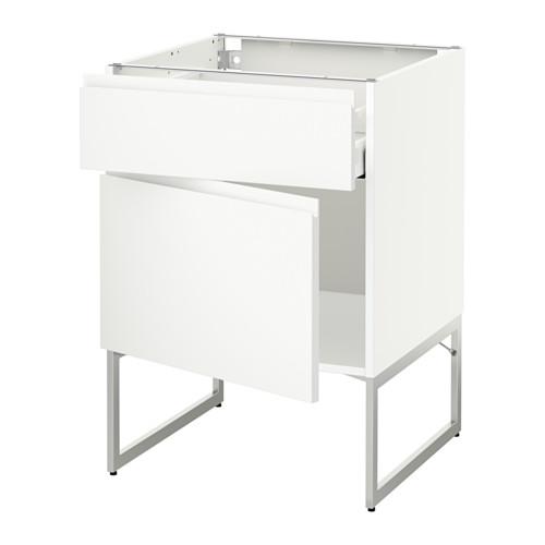 МЕТОД / МАКСИМЕРА Напольный шкаф с ящиком/дверью - белый, Воксторп белый, 60x60x60 см МЕТОД / МАКСИМЕРА Напольный шкаф с ящиком/дверью - белый, Воксторп белый, 60x60x60 см