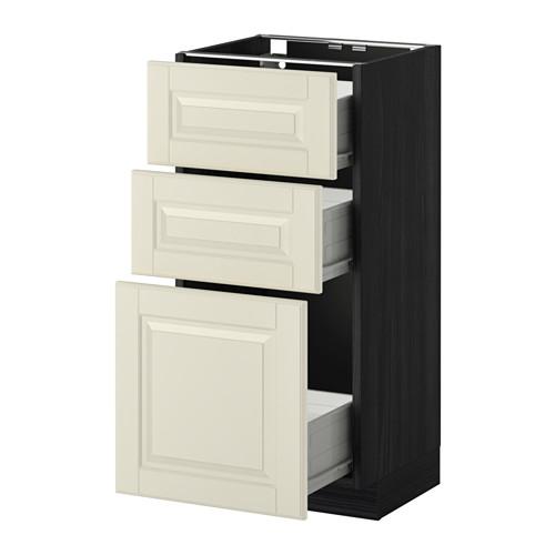 МЕТОД / ФОРВАРА Нплн шк 3 фрнт/3 средн ящика - под дерево черный, Будбин белый с оттенком, 40x37 см МЕТОД / ФОРВАРА Нплн шк 3 фрнт/3 средн ящика - под дерево черный, Будбин белый с оттенком, 40x37 см