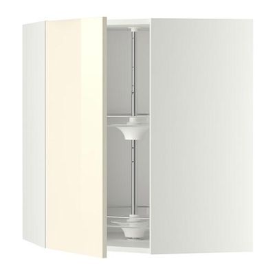 МЕТОД Угл нвсн шкф с вращающ секц - 68x80 см, Рингульт глянцевый кремовый, белый МЕТОД Угл нвсн шкф с вращающ секц - 68x80 см, Рингульт глянцевый кремовый, белый