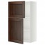 МЕТОД Навесной шкаф с полками/2дверцы - белый, Эдсерум под дерево коричневый