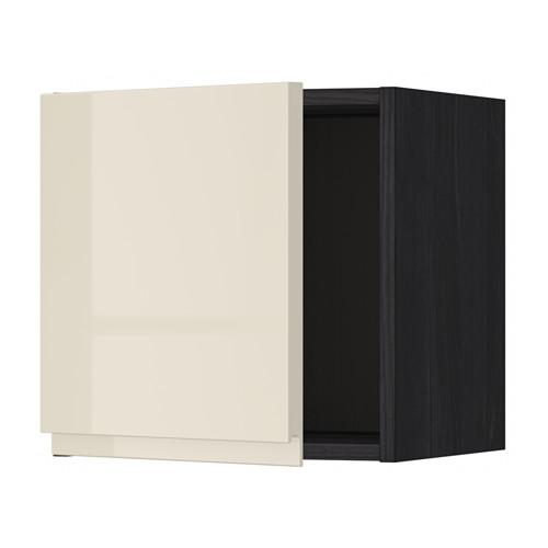 МЕТОД Шкаф навесной - под дерево черный, Воксторп глянцевый светло-бежевый, 40x40 см МЕТОД Шкаф навесной - под дерево черный, Воксторп глянцевый светло-бежевый, 40x40 см