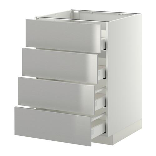 METOD напольн шкаф 4 фронт панели/4 ящика оцинковка
