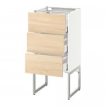 МЕТОД / МАКСИМЕРА Нплн шк 3 фрнт/3 средн ящика - белый, Аскерсунд под светлый ясень, 40x37x60 см МЕТОД / МАКСИМЕРА Нплн шк 3 фрнт/3 средн ящика - белый, Аскерсунд под светлый ясень, 40x37x60 см