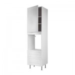 ФАКТУМ Высок шкаф д духов+дверь/2 ящика - Лидинго белый с оттенком, 60x233 см