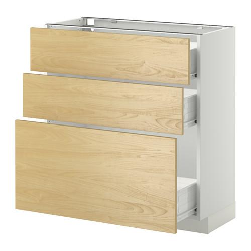 МЕТОД / ФОРВАРА Нплн шк 3 фрнт/3 средн ящика - белый, Тингсрид под березу, 80x37 см МЕТОД / ФОРВАРА Нплн шк 3 фрнт/3 средн ящика - белый, Тингсрид под березу, 80x37 см