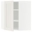 МЕТОД Угловой навесной шкаф с полками - белый, Сэведаль белый, 68x80 см