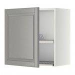 METOD шкаф навесной с сушкой белый/Будбин серый 60x38.9x60 cm