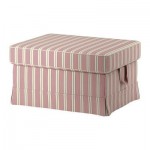 ЭКТОРП Табурет для ног - Мобэкка бежевый/красный