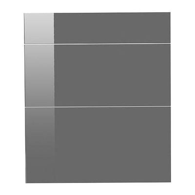 АБСТРАКТ Фронтальная панель ящика,3 штуки - серый/глянцевый, 60x70 см