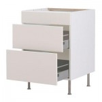 ФАКТУМ Напольный шкаф с 3 ящиками - Аплод белый, 60 см