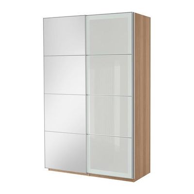 ПАКС Гардероб с раздвижными дверьми - зеркальное стекло, 150x66x236 см ПАКС Гардероб с раздвижными дверьми - зеркальное стекло, 150x66x236 см