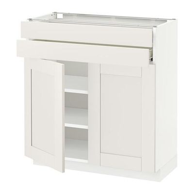 МЕТОД / ФОРВАРА Напольный шкаф/2дверцы/2ящика - Сэведаль белый, белый МЕТОД / ФОРВАРА Напольный шкаф/2дверцы/2ящика - Сэведаль белый, белый