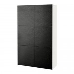 БЕСТО Комбинация для хранения с дверцами - белый/Лаксвикен черный БЕСТО Комбинация для хранения с дверцами - белый/Лаксвикен черный