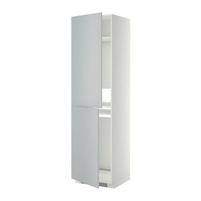 МЕТОД Высок шкаф д холодильн/мороз - 60x60x220 см, Веддинге серый, белый
