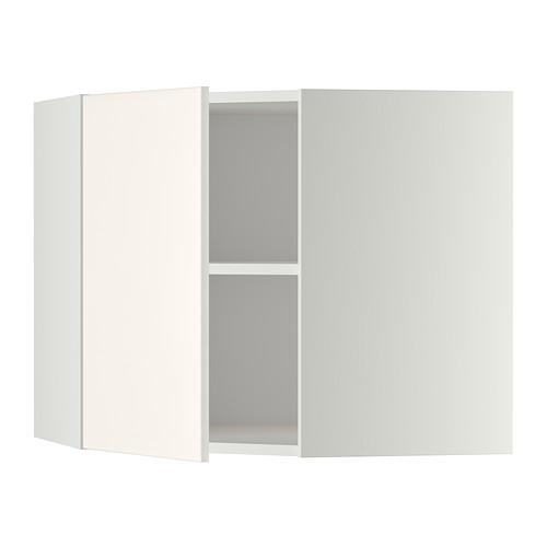 МЕТОД Угловой навесной шкаф с полками - белый, Веддинге белый, 68x60 см