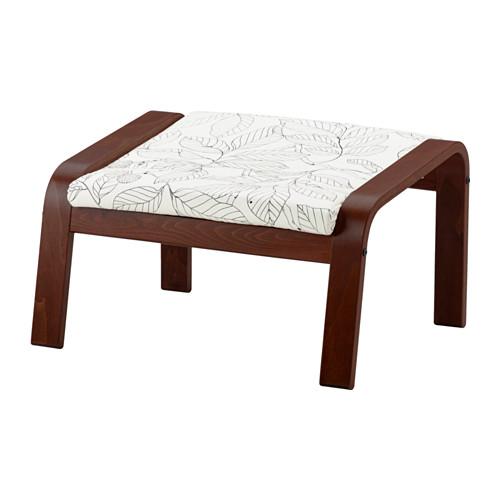 ПОЭНГ Табурет для ног - Висланда черный/белый, Висланда черный/белый ПОЭНГ Табурет для ног - Висланда черный/белый, Висланда черный/белый