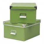 КАССЕТ Коробка для бумаг с крышкой - зеленый