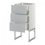 МЕТОД / ФОРВАРА Напольн шкаф 3фронт пнл/2низ/2ср ящ - 40x37x60 см, Веддинге серый, белый МЕТОД / ФОРВАРА Напольн шкаф 3фронт пнл/2низ/2ср ящ - 40x37x60 см, Веддинге серый, белый