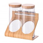 RIMFORSA подставка с контейнерами стекло/бамбук