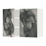 МЕТОД Навесной шкаф с полками/2дверцы - белый, Кальвиа с печатным рисунком, 80x60 см МЕТОД Навесной шкаф с полками/2дверцы - белый, Кальвиа с печатным рисунком, 80x60 см