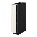 МЕТОД Напольный шкаф с полками - 20x60 см, Росдаль белый ясень, под дерево черный МЕТОД Напольный шкаф с полками - 20x60 см, Росдаль белый ясень, под дерево черный