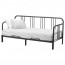 ФИРЕСДАЛЬ Кушетка с 2 матрасами - черный/Мосхульт жесткий