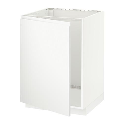 METOD напольный шкаф для раковины белый/Воксторп матовый белый 60x62.1x88 cm