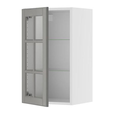 ФАКТУМ Навесной шкаф со стеклянной дверью - Лидинго серый, 30x70 см