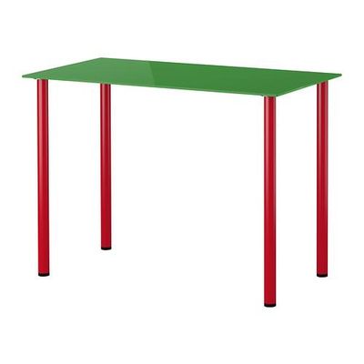 ГЛАСХОЛЬМ/АДИЛЬС Стол - стекло зеленый/красный ГЛАСХОЛЬМ/АДИЛЬС Стол - стекло зеленый/красный