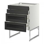 МЕТОД / МАКСИМЕРА Нплн шк 4 фронт/2 низк/2средн ящ - 60x60x60 см, Лаксарби черно-коричневый, белый МЕТОД / МАКСИМЕРА Нплн шк 4 фронт/2 низк/2средн ящ - 60x60x60 см, Лаксарби черно-коричневый, белый