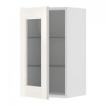 ФАКТУМ Навесной шкаф со стеклянной дверью - Рамшё белый, 40x70 см