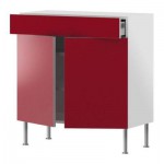 ФАКТУМ Напол шкаф/полки/ящик/2двери - Абстракт красный, 80x37 см ФАКТУМ Напол шкаф/полки/ящик/2двери - Абстракт красный, 80x37 см